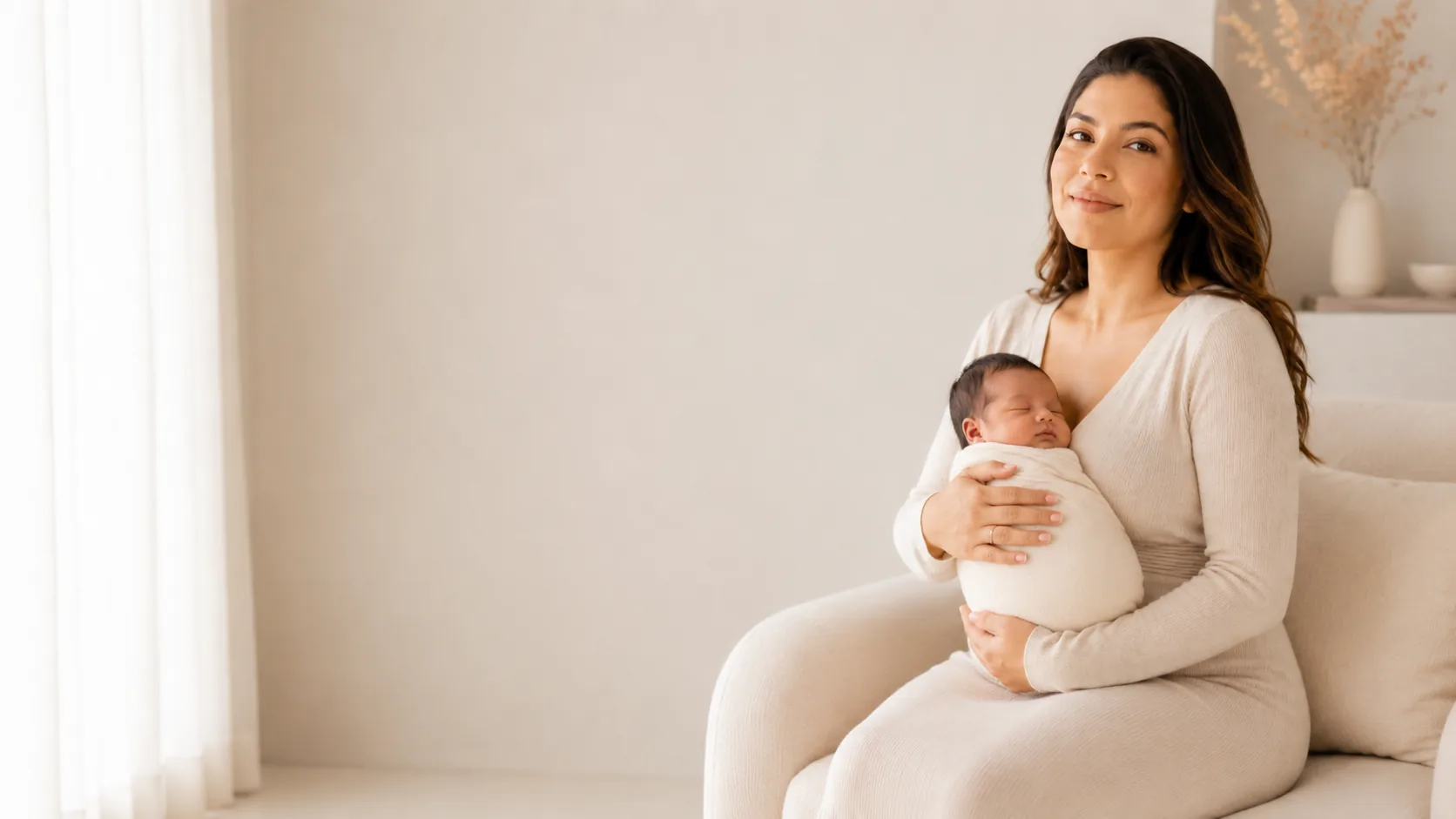 Mamá con su bebé recién nacido